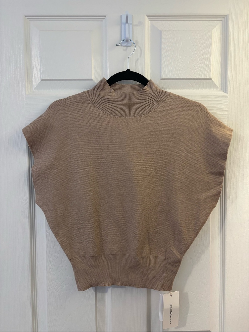 Taupe Mock Neck Sweater